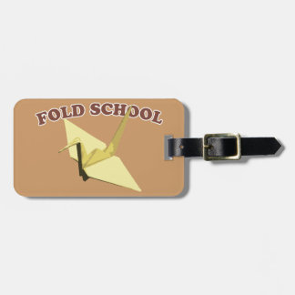 Fold School (Origami) Luggage Tag