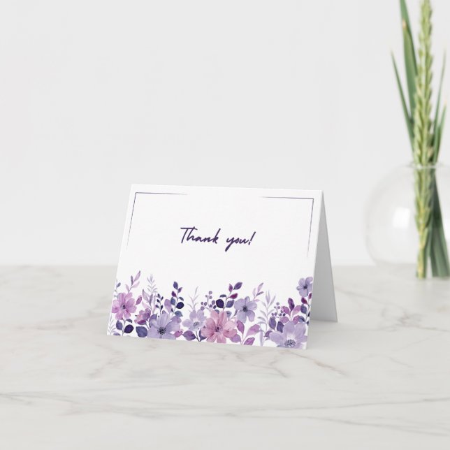 Foldable Floral Thank You Card (Front)