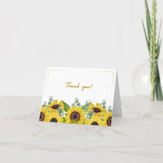 Foldable Floral Thank You Card