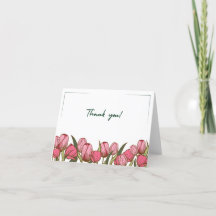 Foldable Floral Thank You Card