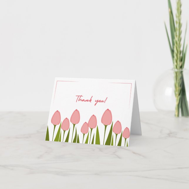 Foldable Floral Thank You Card (Front)