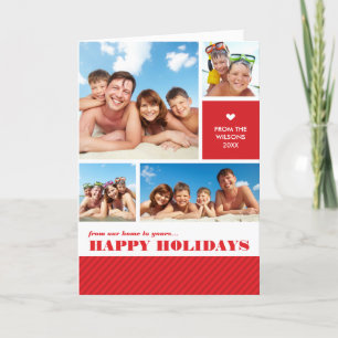 FOLDED 4 PHOTO CHRISTMAS CARD :: multi photo 1