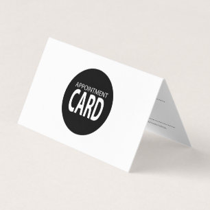 folded appointment card