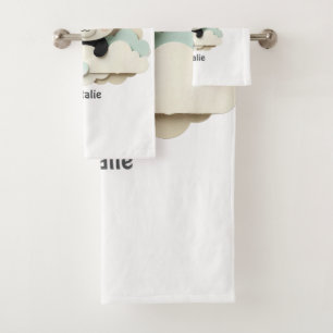 Folded Baby Panda   Cute Origami  Bath Towel Set