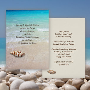 Folded Beach Ceremony Invitation Card