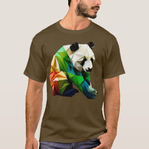 Folded Beauty A Colourful Origami Panda Print That T-Shirt