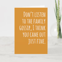 Folded Birthday Card - Don't Listen to Gossip