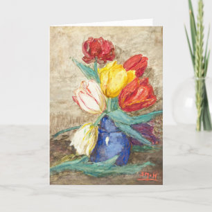 Folded Birthday Card Tulips