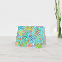 Folded Blank Card - Aquatic Adventures