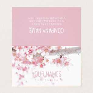 FOLDED BUSINESS CARD : CHERRY BLOSSOMS