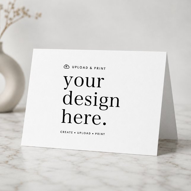 Folded Card | Design Upload 5x7 DIY Landscape Card (Create, upload, print - a bespoke design card created in your style, for business or personal use.)