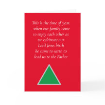 Folded Christmas Card for any one