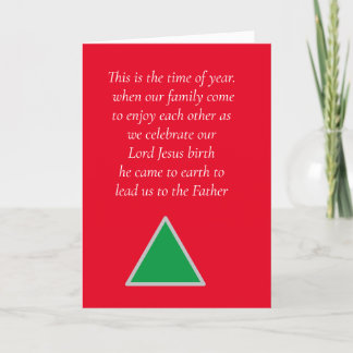 Folded Christmas Card for any one