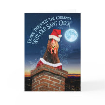 Folded Christmas Card - Old Saint Chick