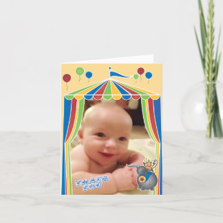 Folded Circus Thank You Notes with Your Photo