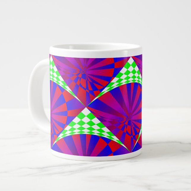 Folded Dimensions by Kenneth Yoncich Large Coffee Mug (Front Left)