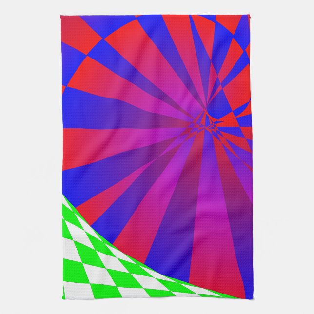 Folded Dimensions by Kenneth Yoncich Tea Towel (Vertical)