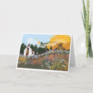 Folded fall notecard