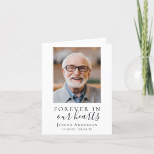 Folded Forever in Our Hearts Memorial Prayer Card