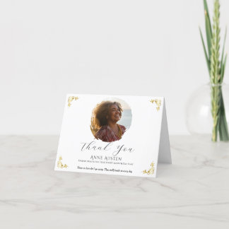 Folded Funeral Thank You Card 