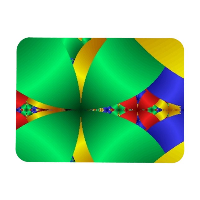 Folded Green Cones With Gold Magnet (Horizontal)