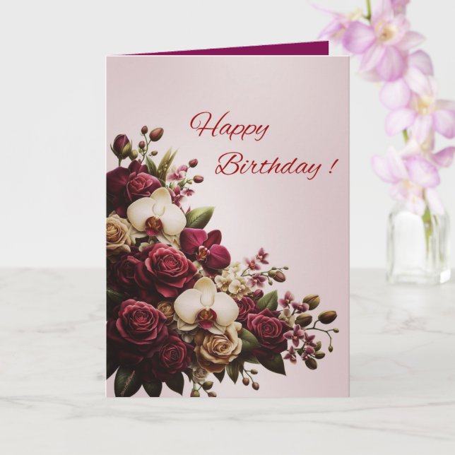 Folded Greeting Card (Orchid)