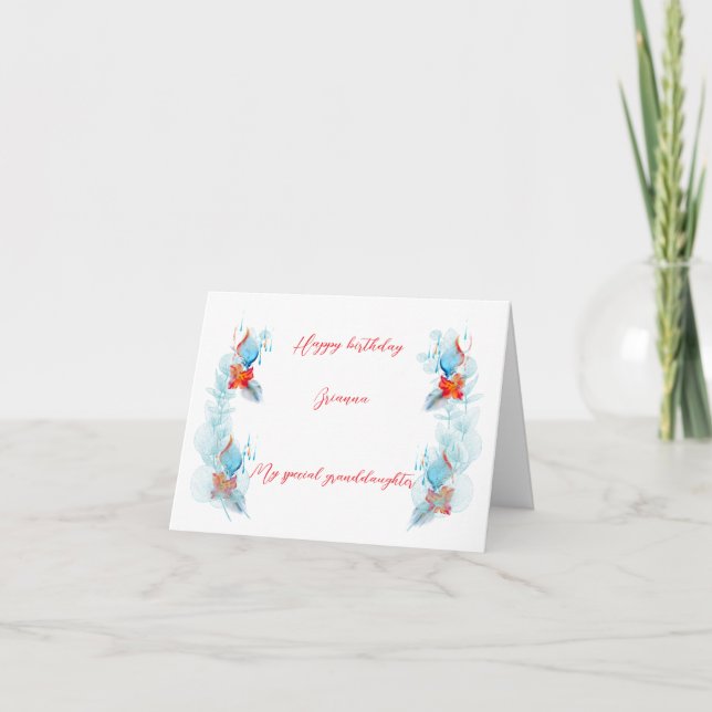 Folded greeting card  (Front)