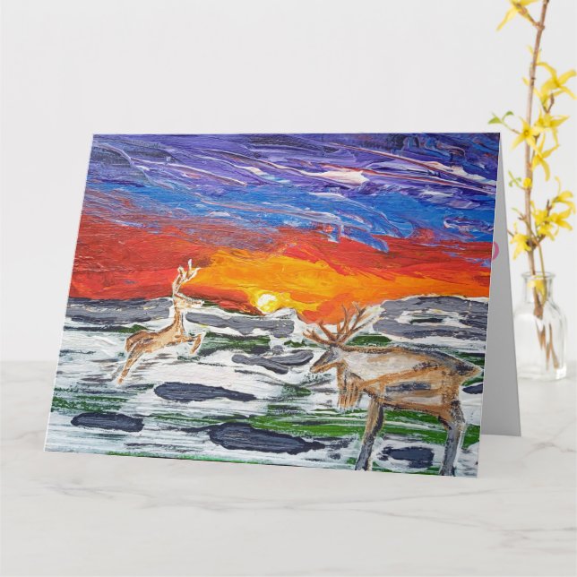 Folded Greeting Card (Yellow Flower)