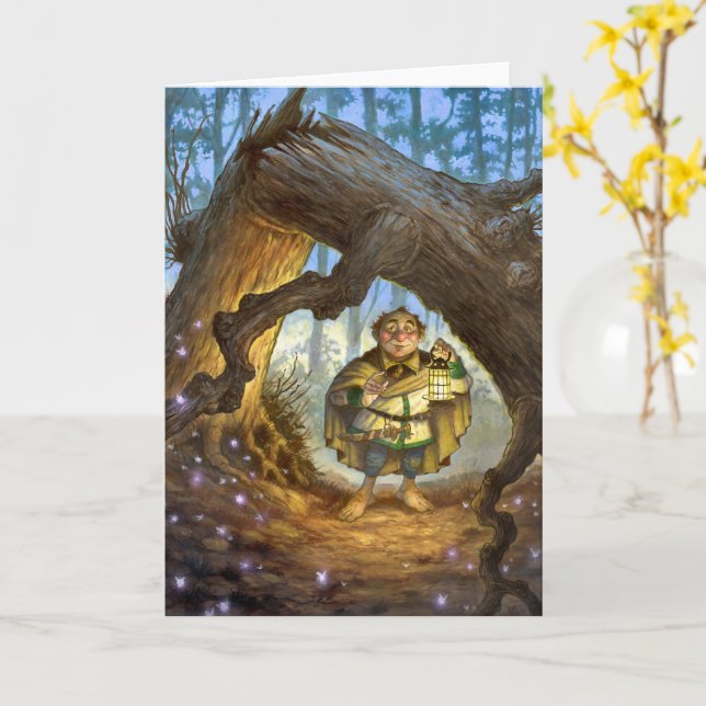Folded Greeting Card (Yellow Flower)
