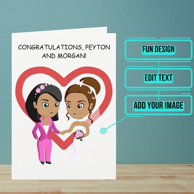 Folded Greeting Card (Send your love and congratulations with a modern and unique twist.)