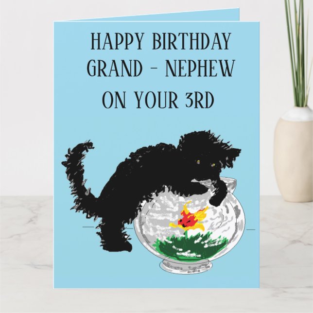 Folded Greeting Card : 3rd Birthday Grand Nephew (Front)