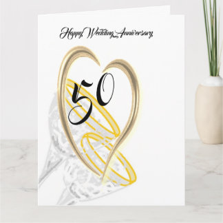 Folded Greeting Card  50TH WEDDING ANNIVERSARY
