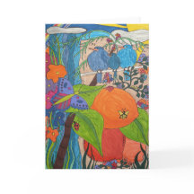 Folded Greeting Card 5” x 7” “Bird Song”