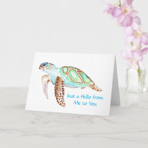 Folded Greeting Card 5x7 Turtle Customised