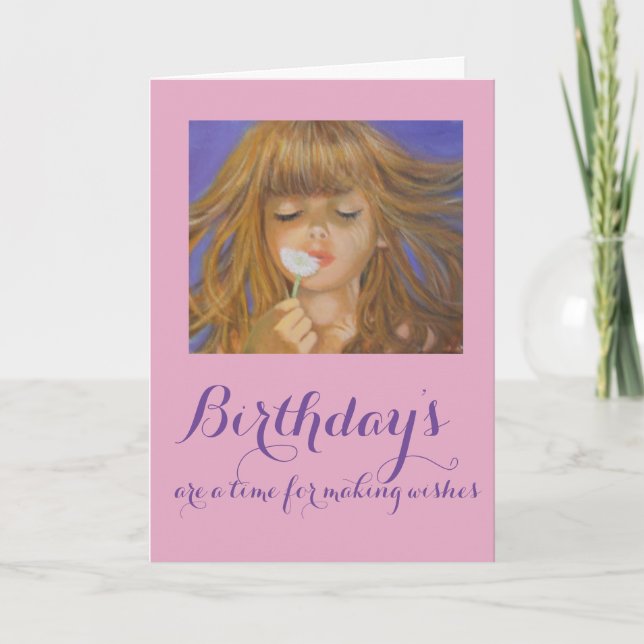 Folded Greeting Card/A Birthday Wish Card (Front)