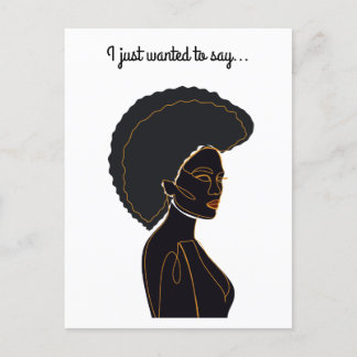 Folded Greeting Card African American Woman