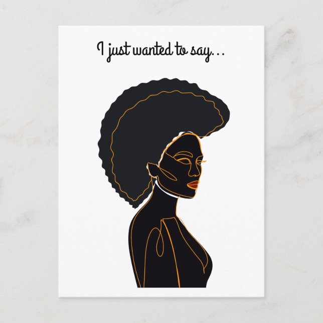 Folded Greeting Card African American Woman (Front)