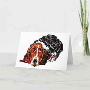 Folded Greeting Card : BASSET HOUND DOG