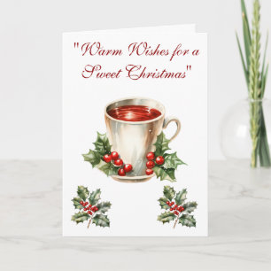 Folded Greeting Card-Elegant Victorian Christmas  Card