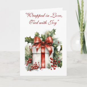 Folded Greeting Card-Elegant Victorian Christmas  Card