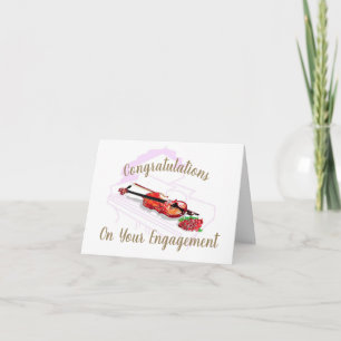 Folded Greeting Card : Engagement