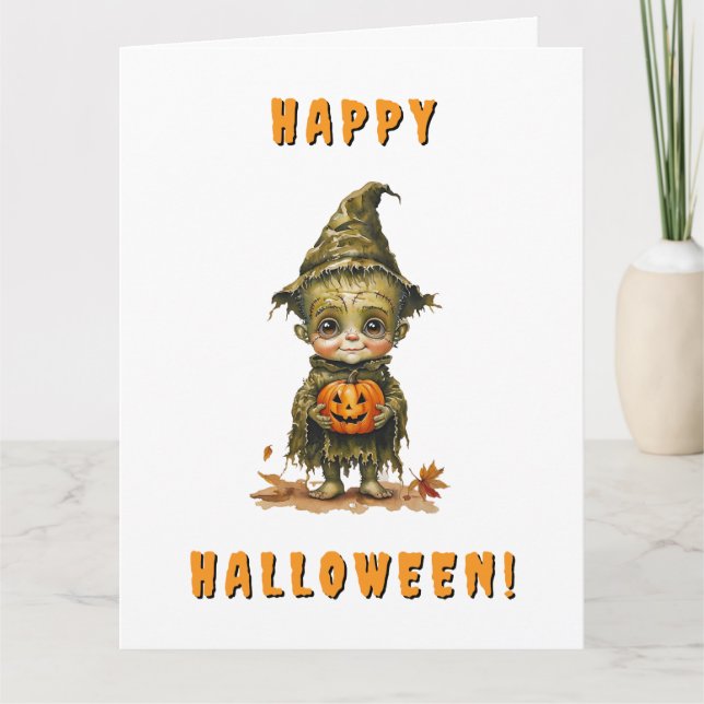 Folded Greeting Card for Halloween (Front)