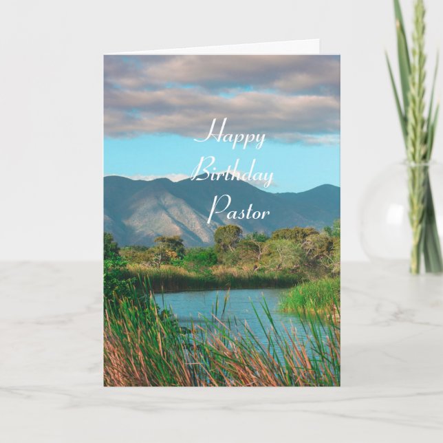 Folded Greeting Card for Pastor's Birthday (Front)