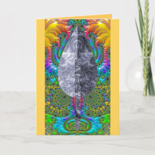 Folded Greeting Card- Gilded Leaf Design Card
