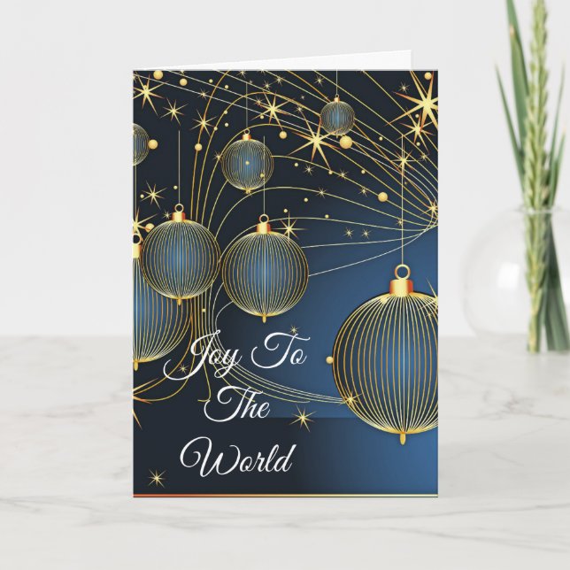 Folded Greeting Card Joy to the world (Front)