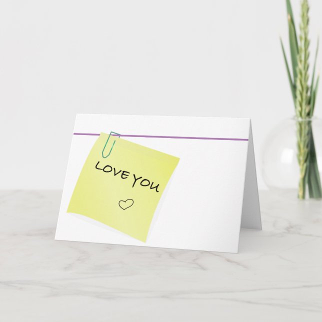 Folded Greeting Card - Love You (Front)