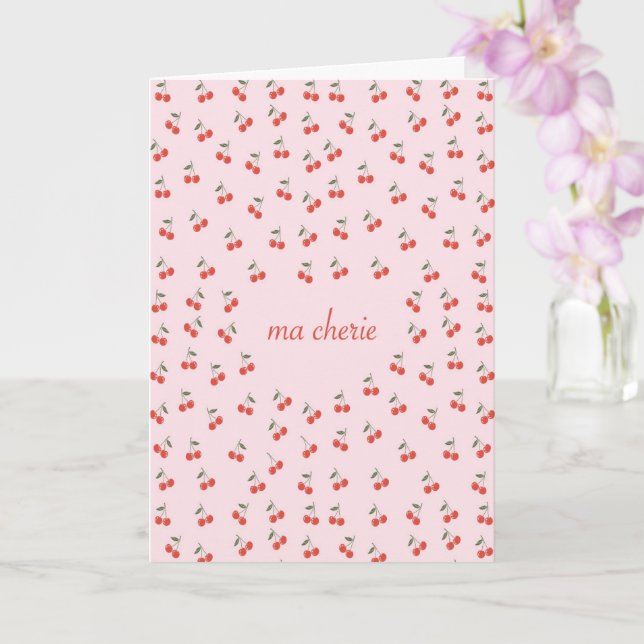 Folded greeting card Ma Cherie (Orchid)