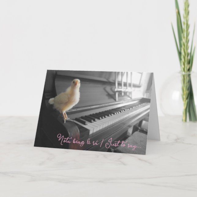 Folded Greeting Card Nóta beag le rá / Just to say (Front)