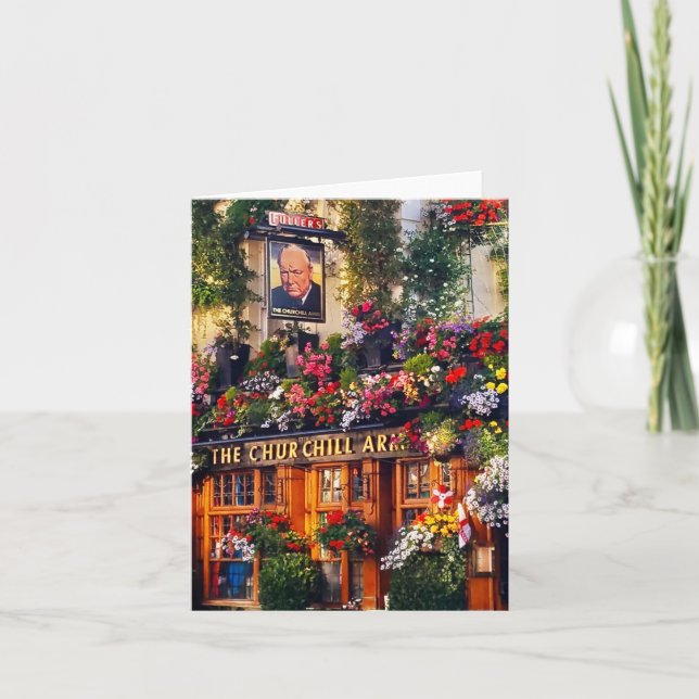 Folded greeting card of London scene (Front)