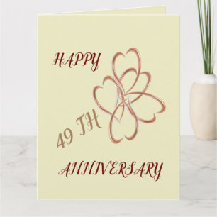 Folded Greeting Card : Wedding Anniversry 49TH